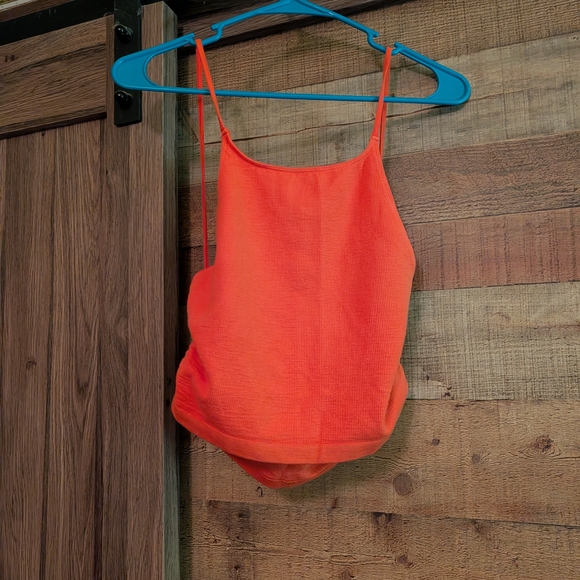 Vibrant Orange Sleeveless Top - Picture 1 of 1